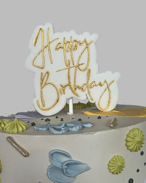 Zucker Cake Topper - "Happy Birthday"